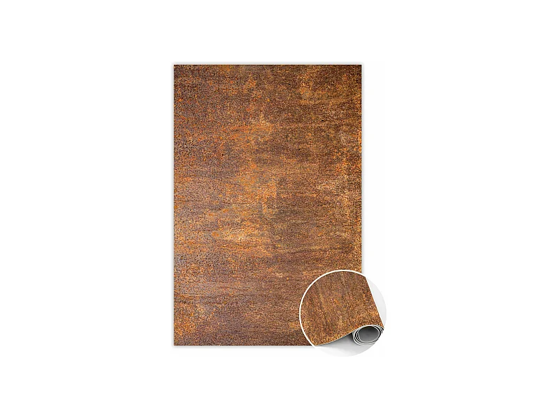 Trendiger Vinyl-Teppich aus rostigem Blech – 100 cm x 150 cm