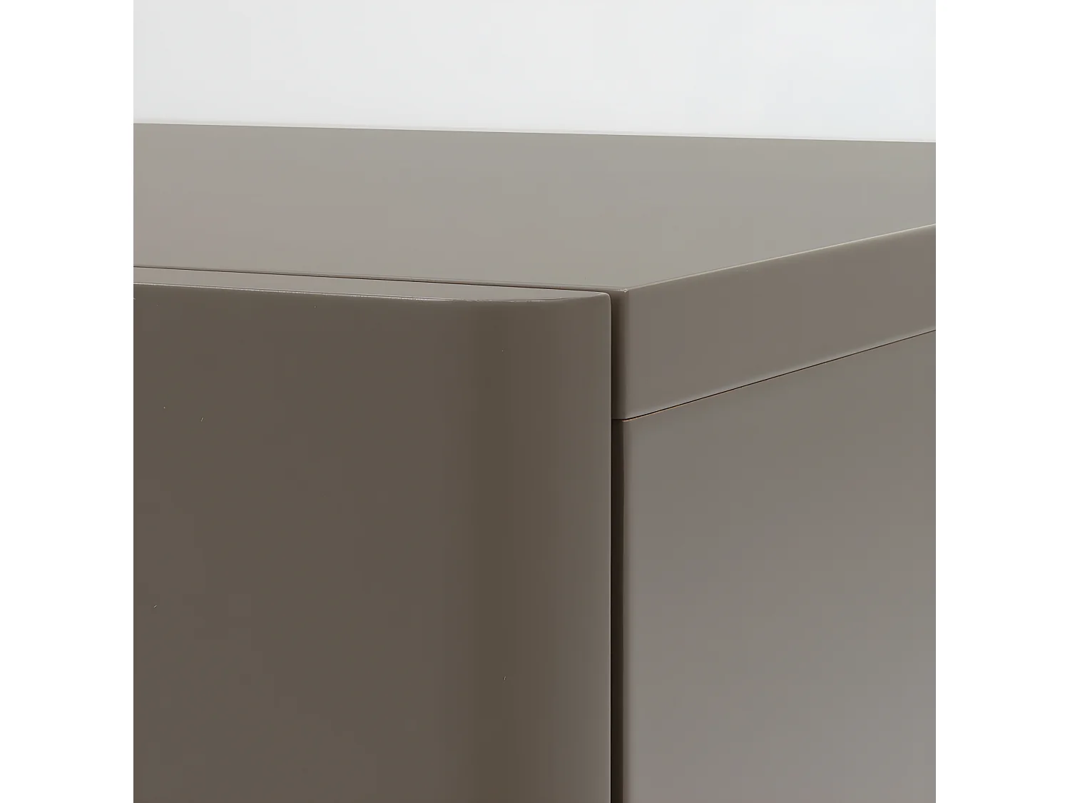 Parma - Buffet haut 2 portes en bois et métal H131cm - Marron