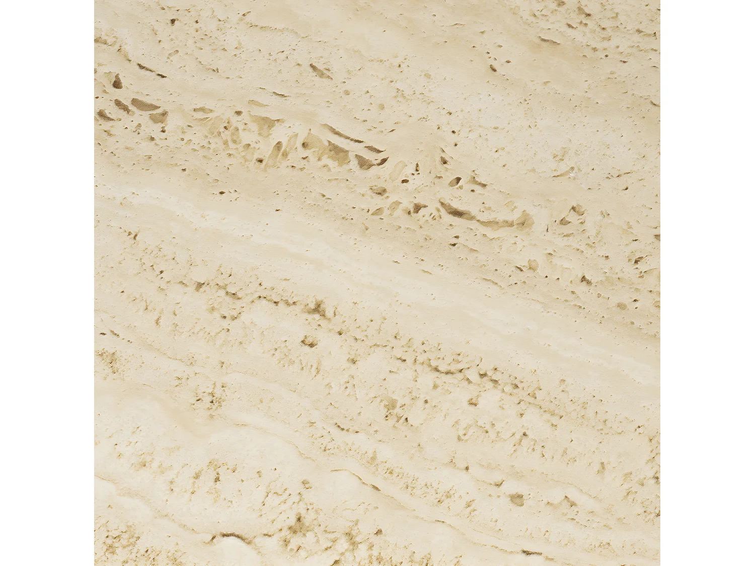 Joya - Table d'appoint ronde effet travertin ø40cm H70cm - Beige