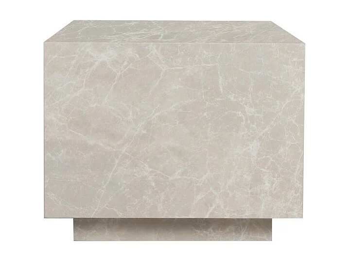 Lipani - Table d'appoint carrée effet marbre 40x40cm - Beige