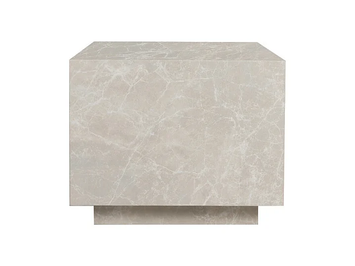 Lipani - Table d'appoint carrée effet marbre 40x40cm - Beige