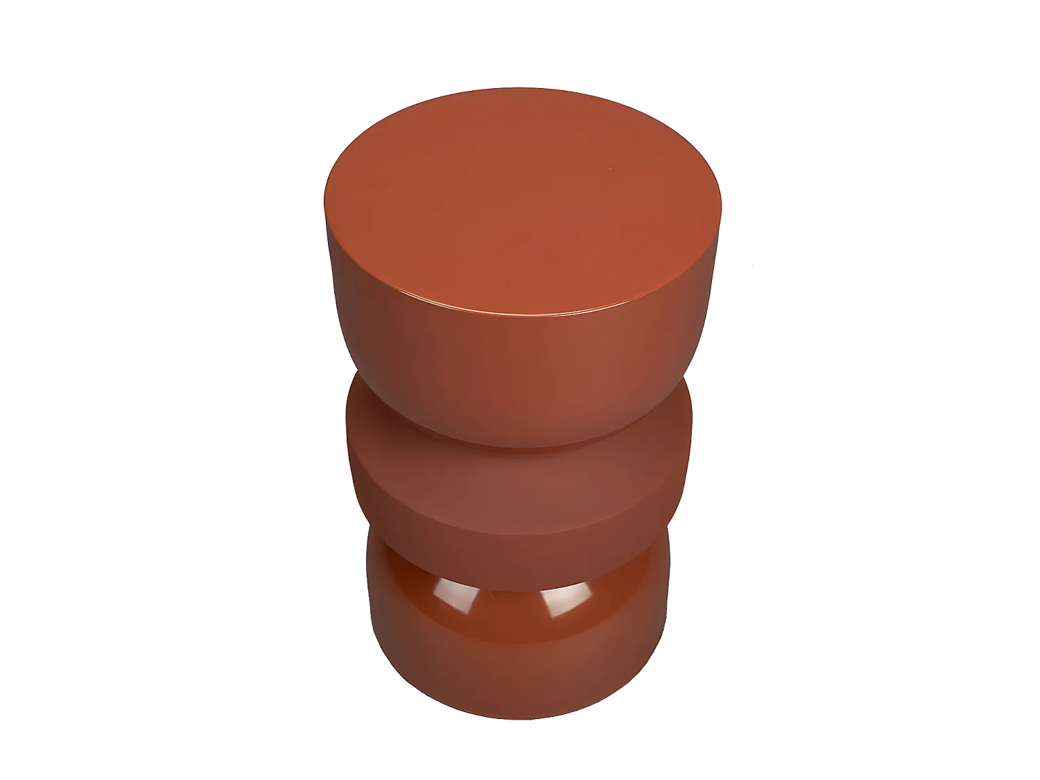 Apollo - Table d'appoint ronde en métal ø29cm - Terracotta