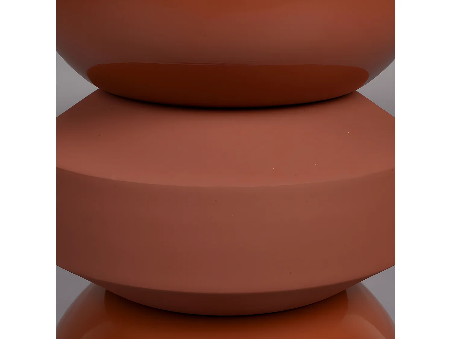 Apollo - Table d'appoint ronde en métal ø29cm - Terracotta