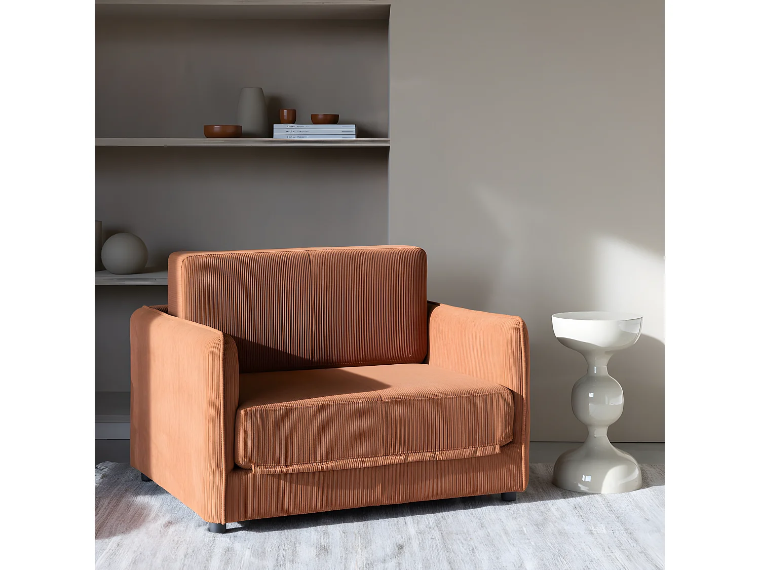 Lars - Table d'appoint ronde en métal ø31cm - Beige