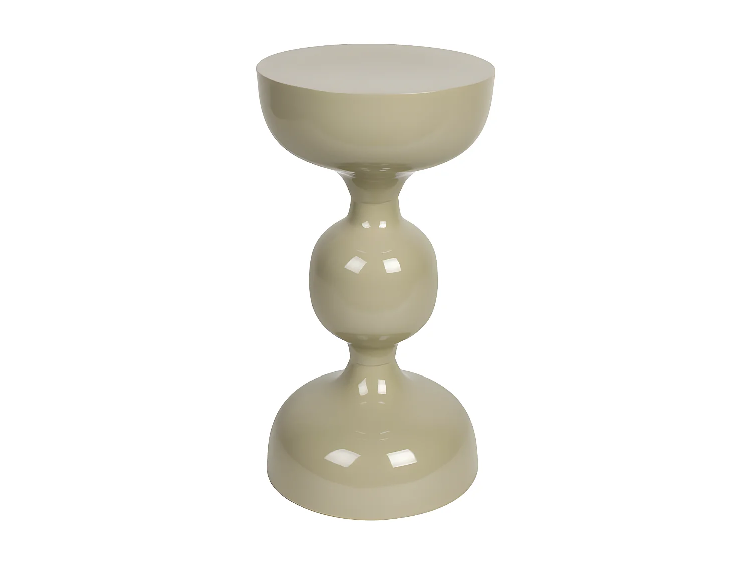 Lars - Table d'appoint ronde en métal ø31cm - Beige