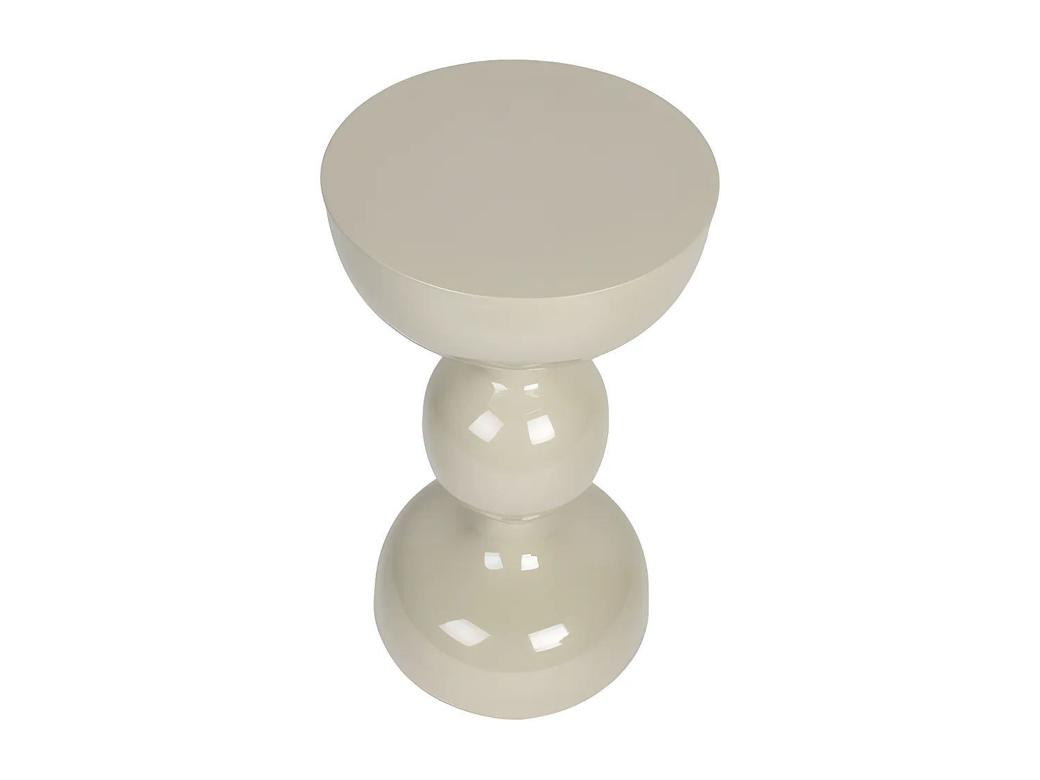 Lars - Table d'appoint ronde en métal ø31cm - Beige