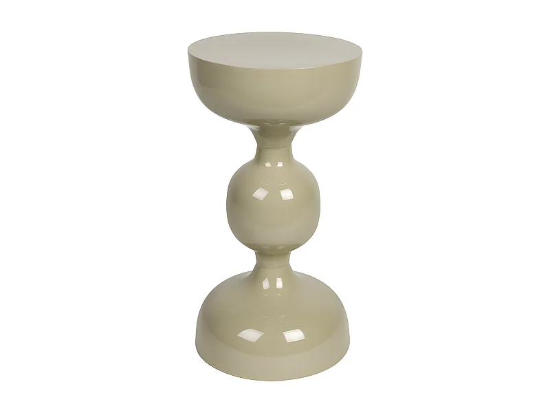 Lars - Table d'appoint ronde en métal ø31cm - Beige