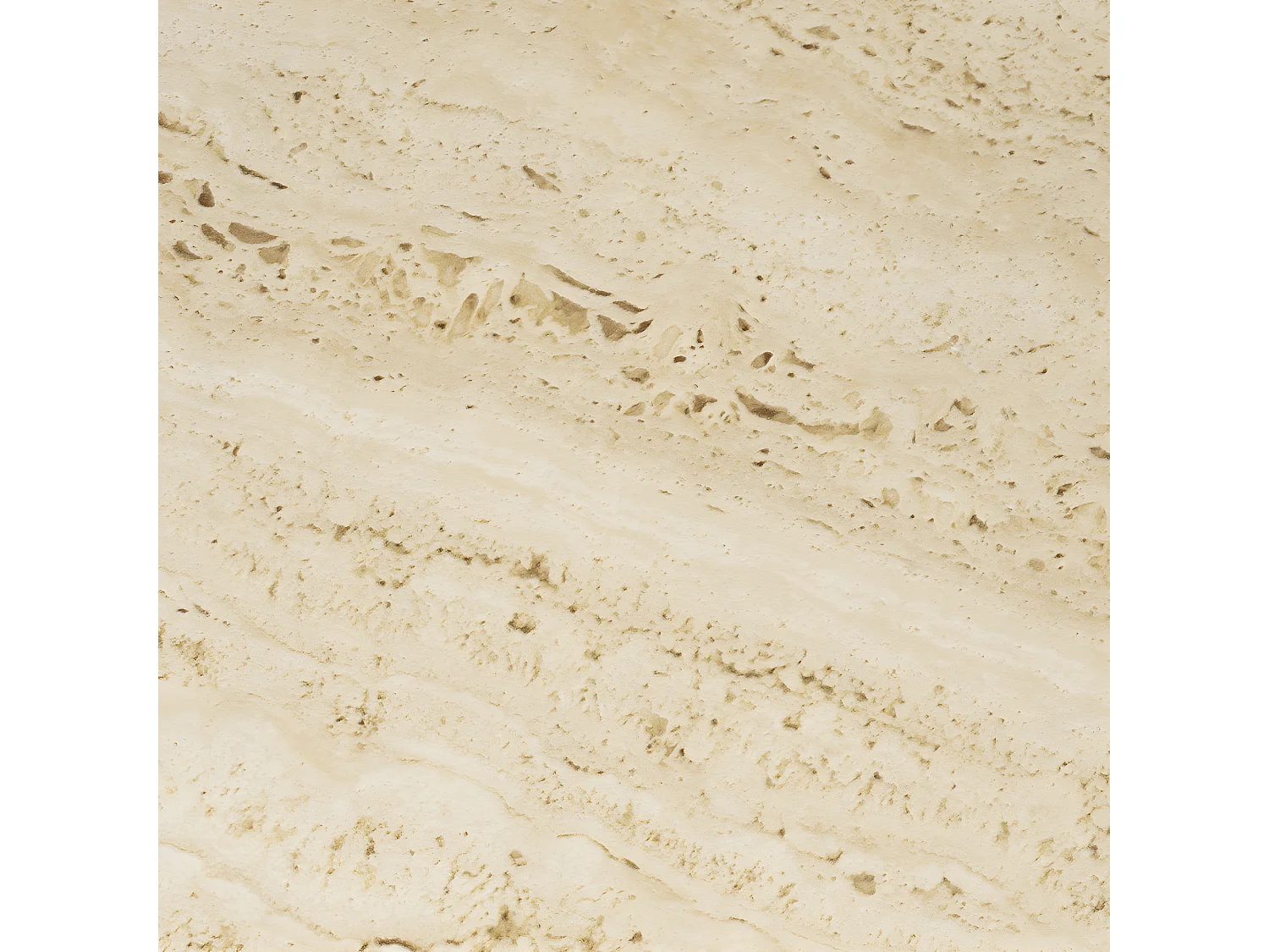 Joya - Table d'appoint ronde effet travertin ø40cm H52cm - Beige