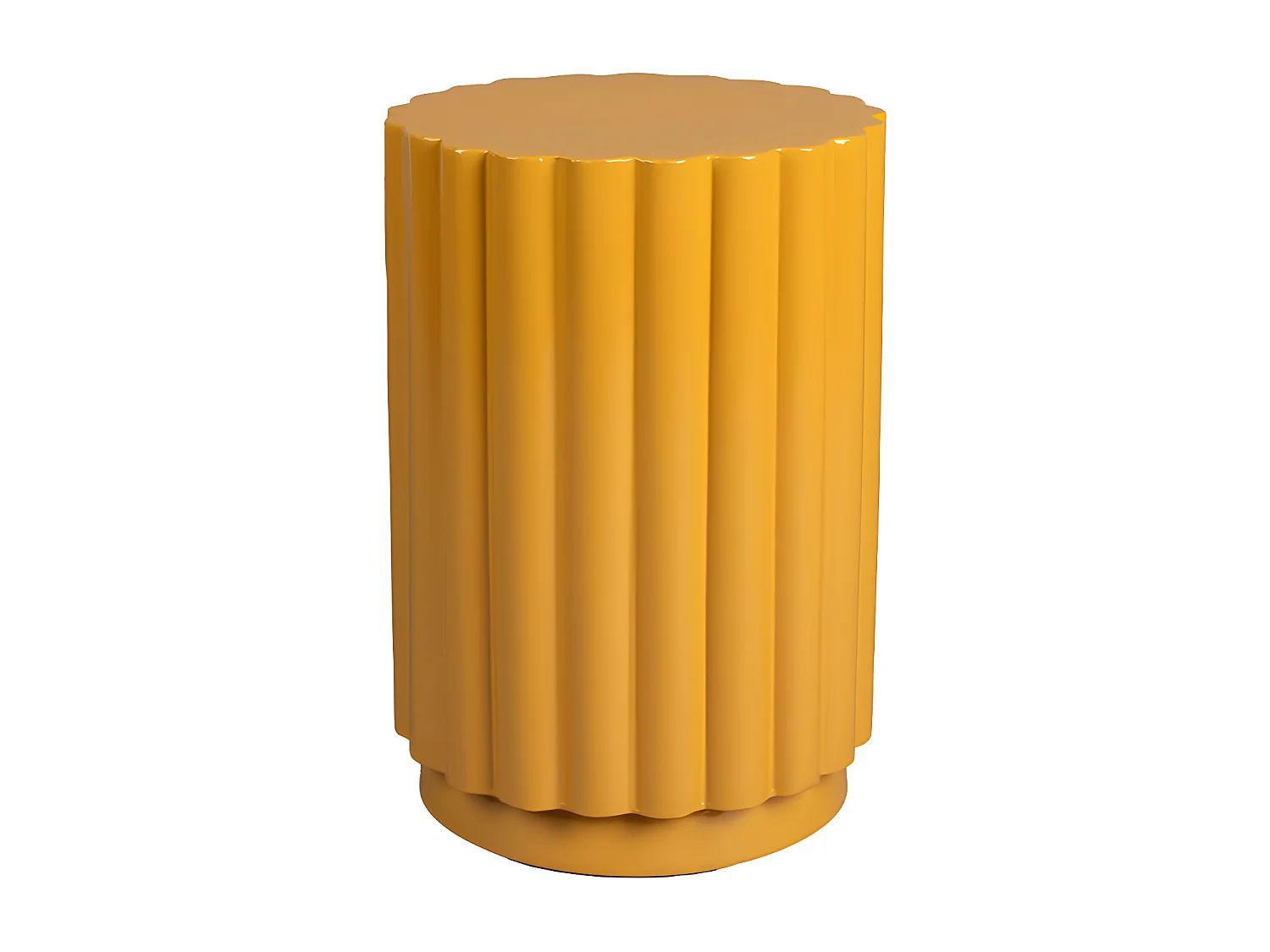 Camila - Table d'appoint ronde en métal ø32cm - Jaune