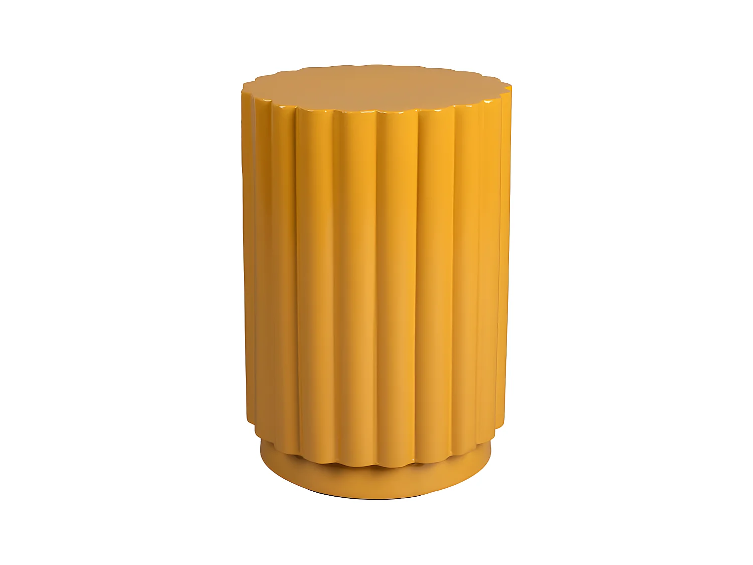 Camila - Table d'appoint ronde en métal ø32cm - Jaune