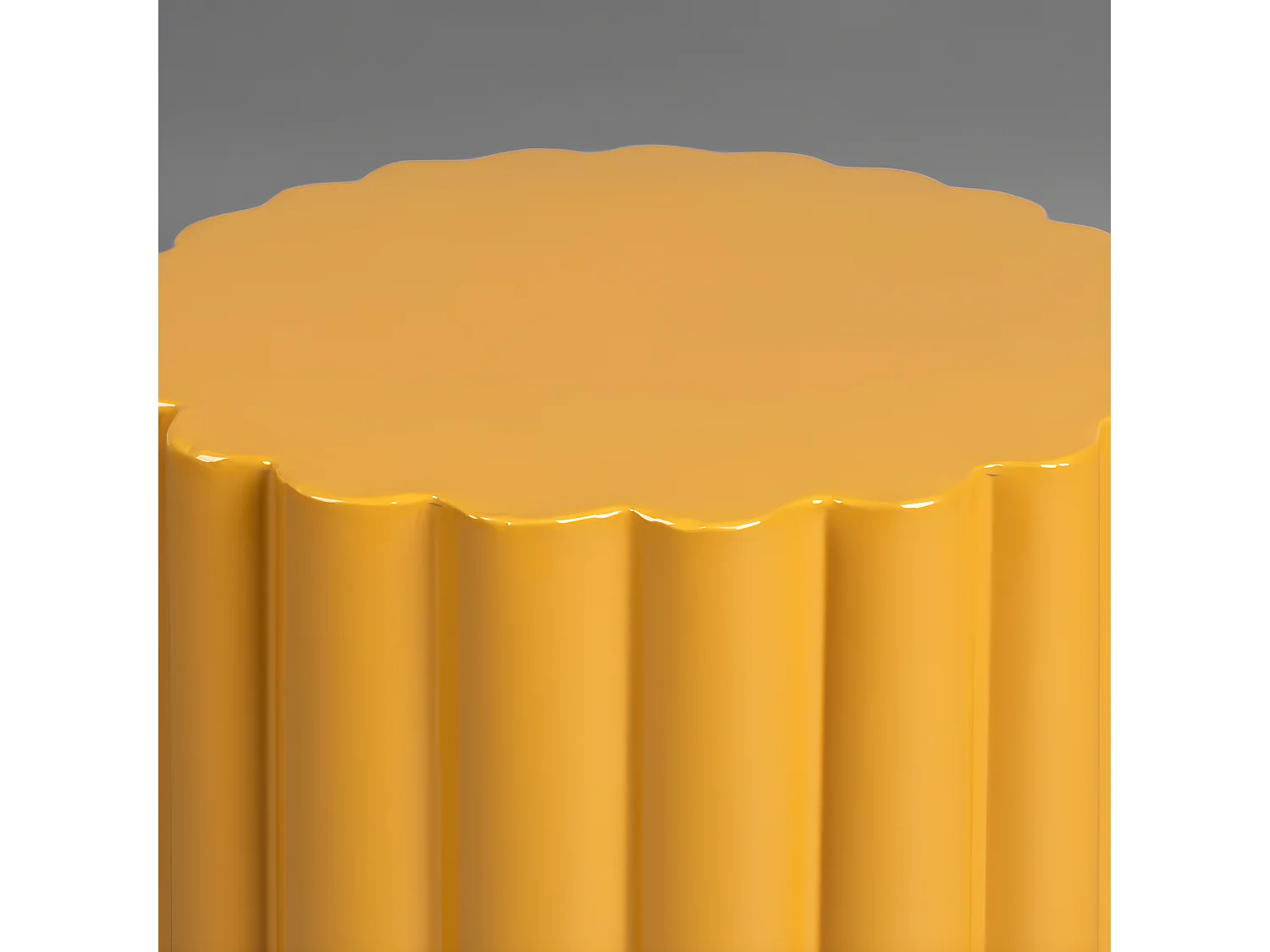 Camila - Table d'appoint ronde en métal ø32cm - Jaune