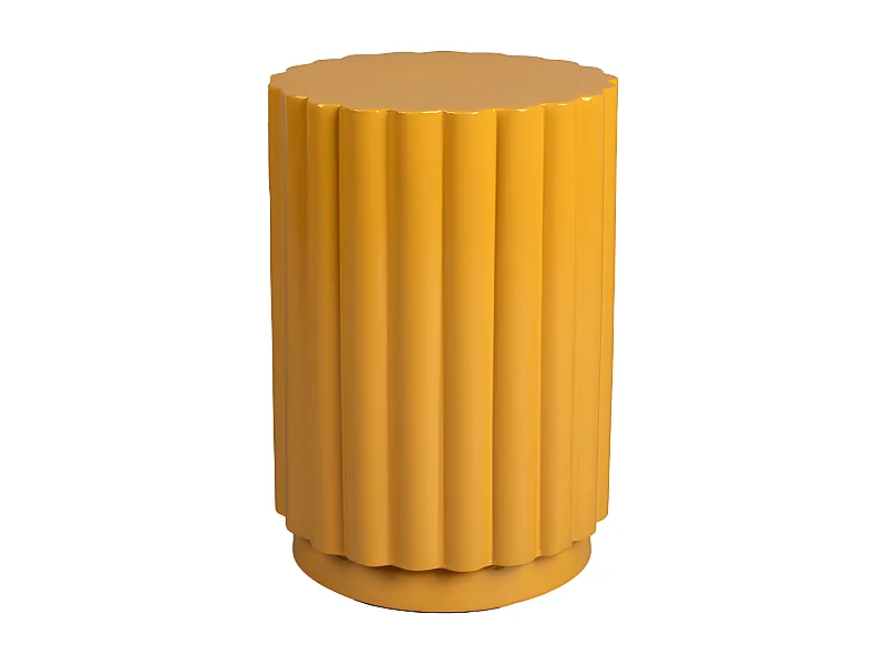 Camila - Table d'appoint ronde en métal ø32cm - Jaune