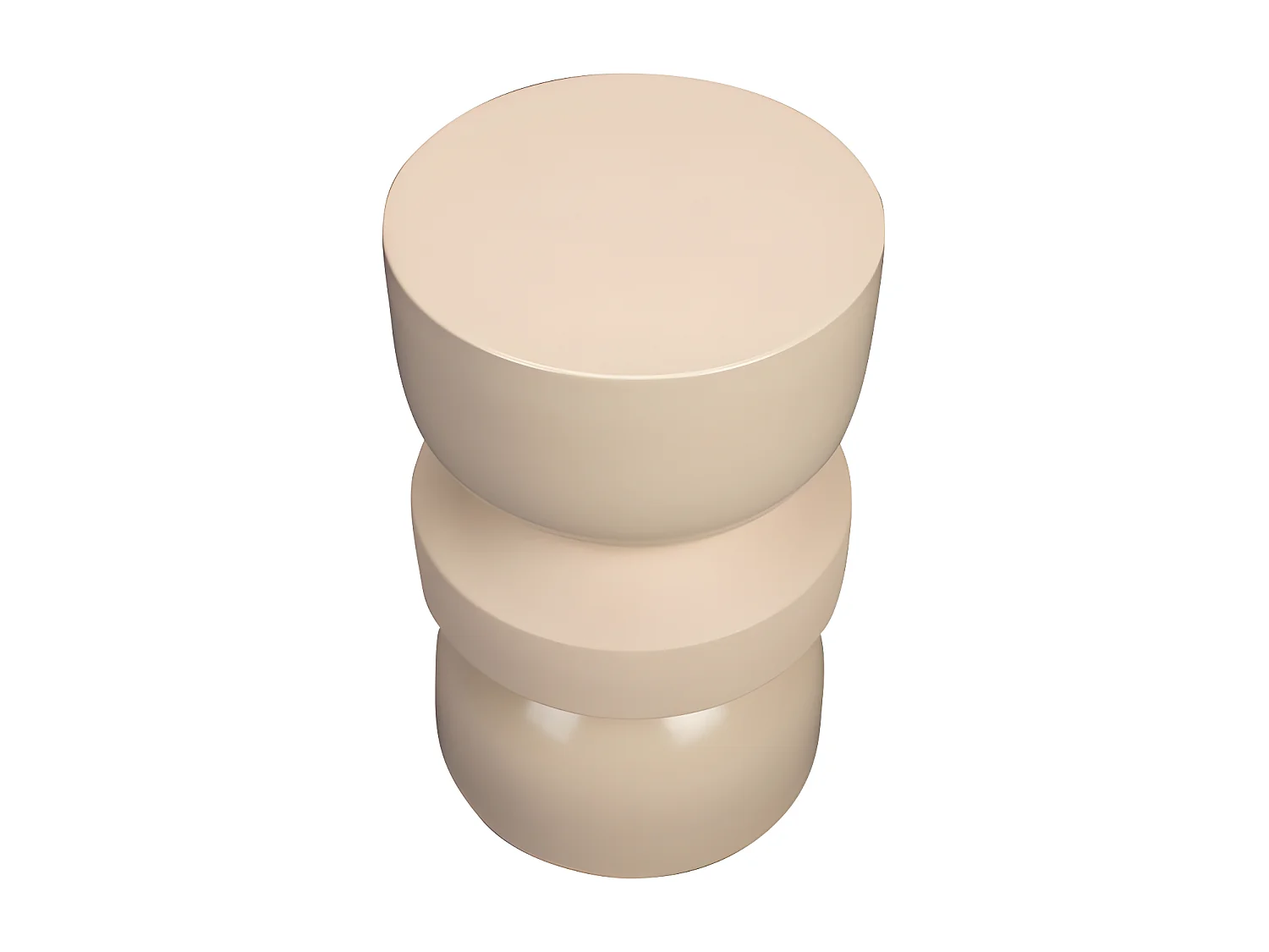 Apollo - Table d'appoint ronde en métal ø29cm - Beige