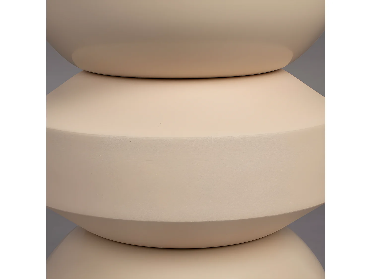 Apollo - Table d'appoint ronde en métal ø29cm - Beige