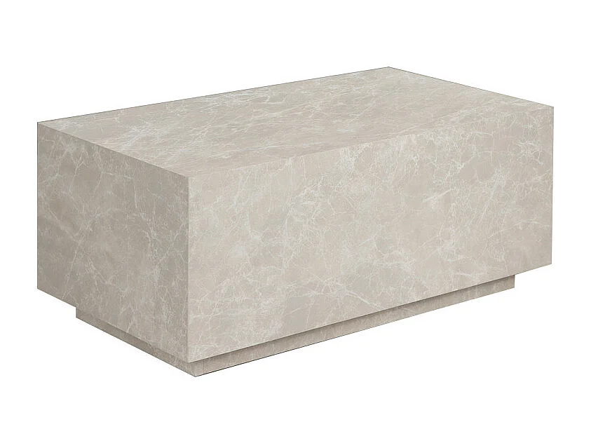 Lipani - Table basse effet marbre 90x50cm - Beige