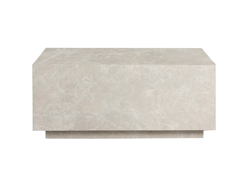 Lipani - Table basse effet marbre 90x50cm - Beige