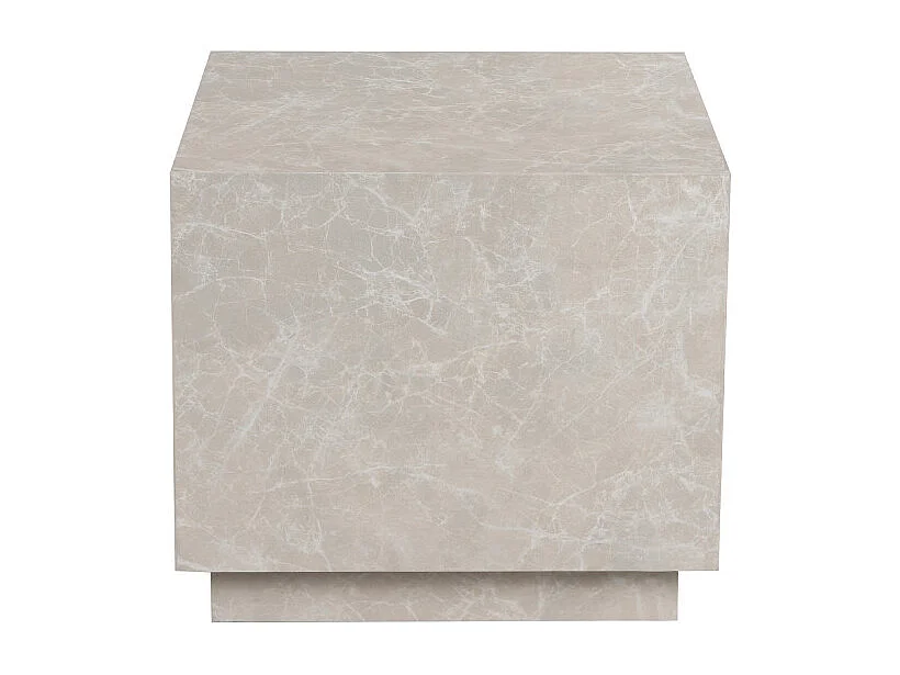 Lipani - Table basse effet marbre 90x50cm - Beige