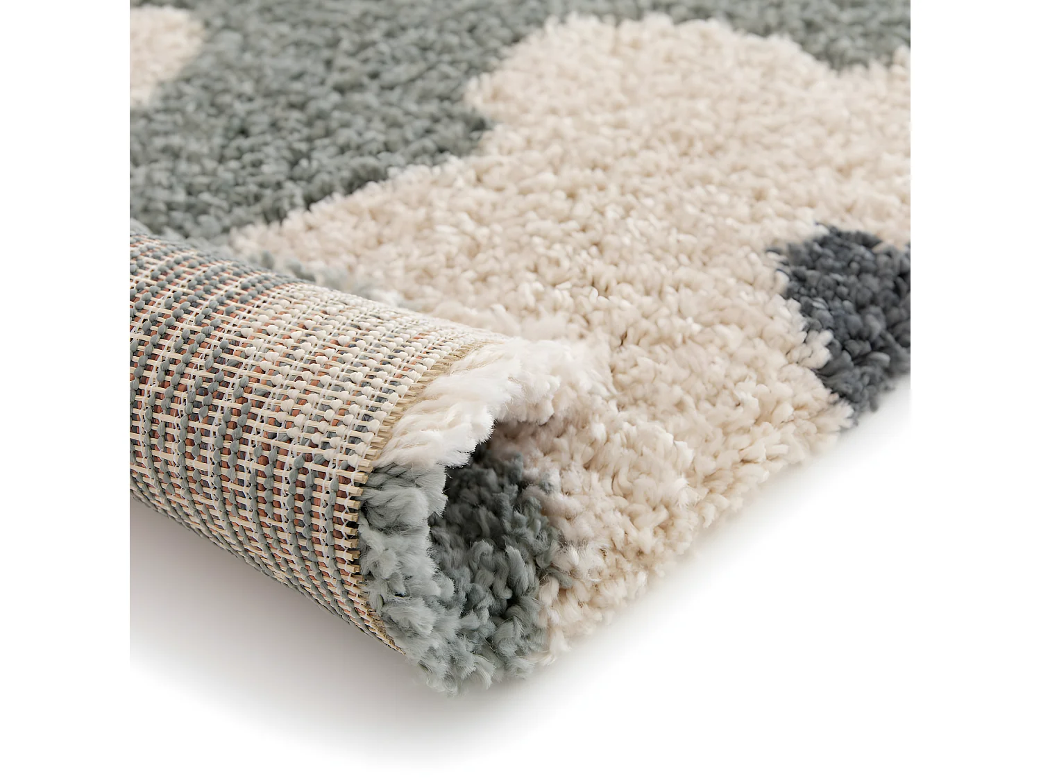 Flora - Tapis contemporain à motif floral -  Vert de gris - 120x170cm