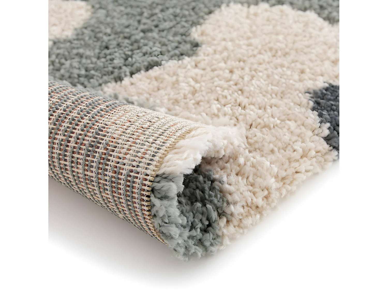 Flora - Tapis contemporain à motif floral -  Vert de gris - 160x230cm