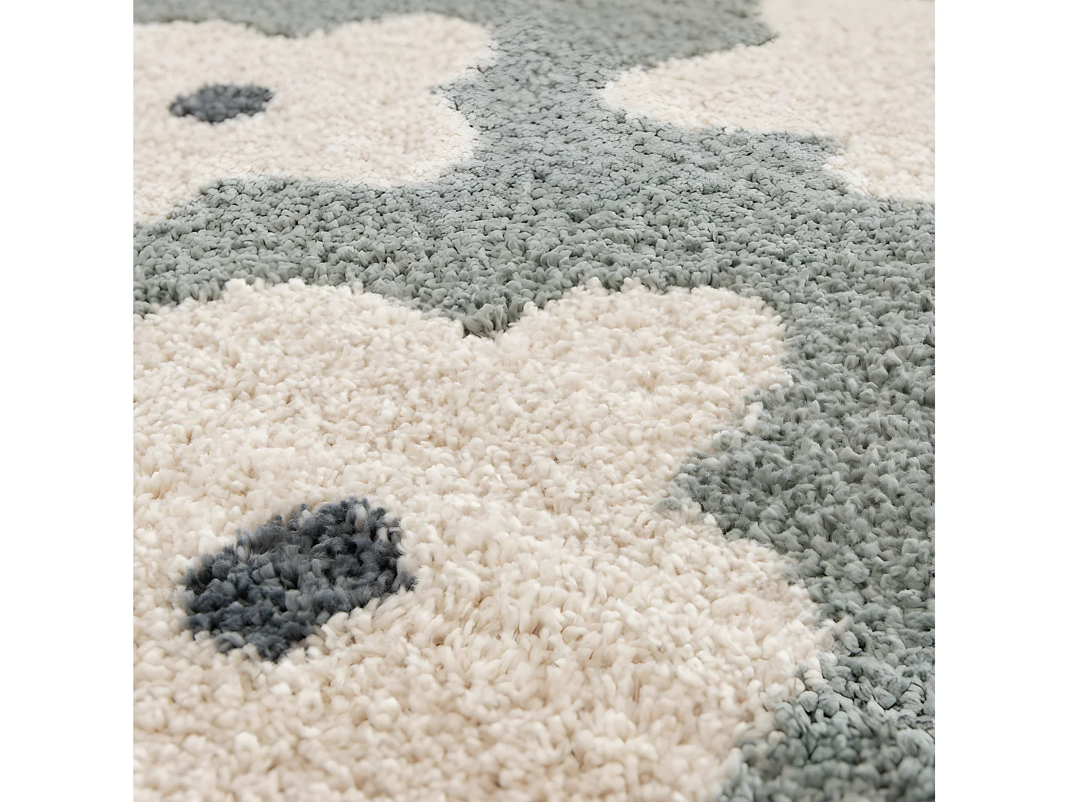 Flora - Tapis contemporain à motif floral -  Vert de gris - 160x230cm