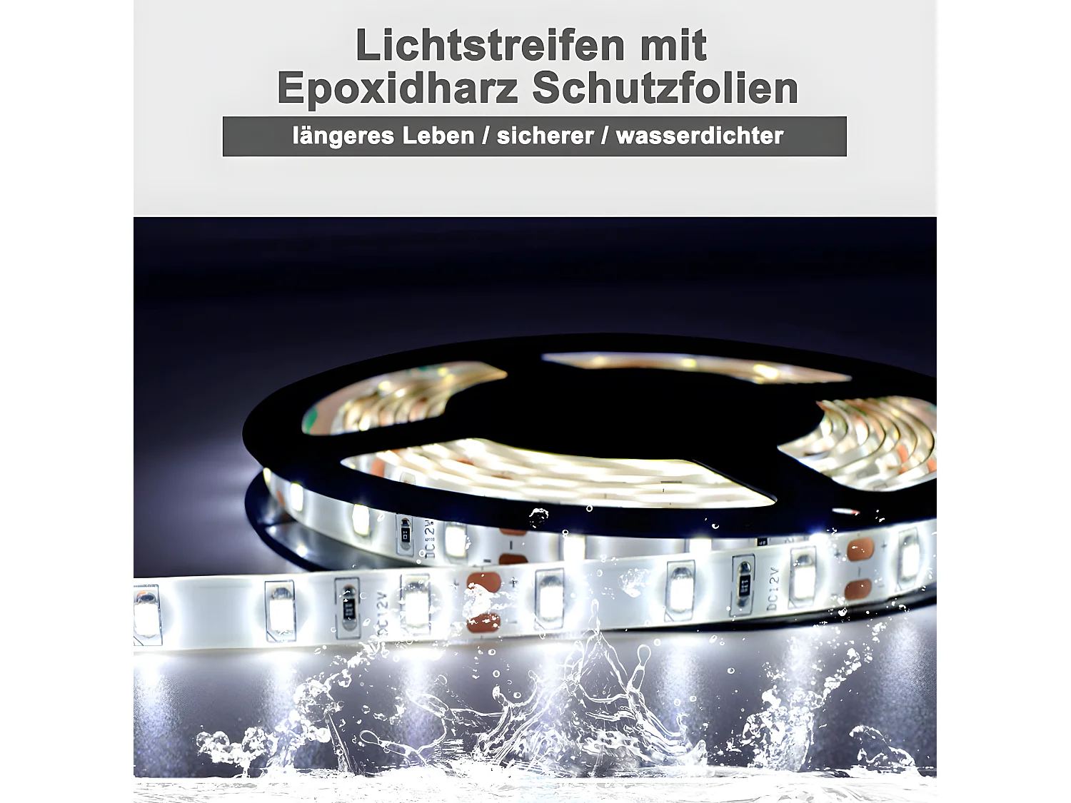 AICA LED Badspiegel 100x60cm Kaltweiß Touchschalter Beschlagfrei - BELAIR