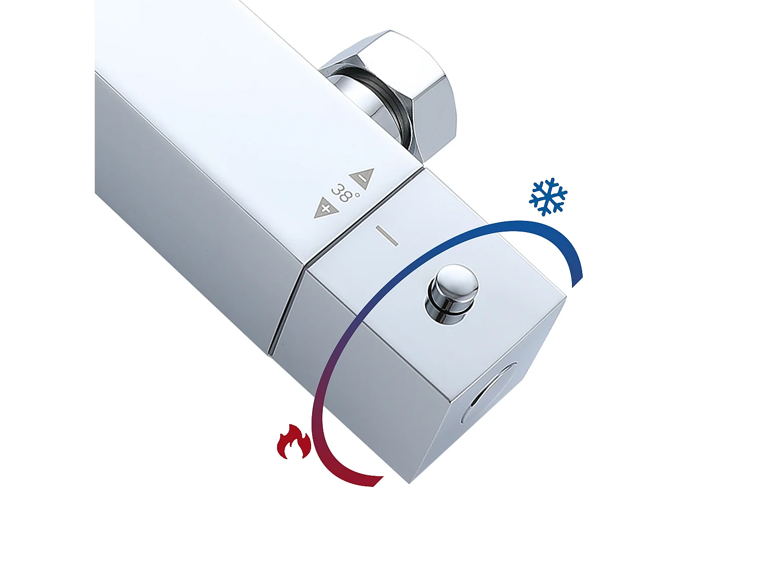 Duschsystem mit Thermostat Duscharmatur Regendusche Duschset Dusche Handbrause Duschsäule verchromter Edelstahl 73- 115 cm