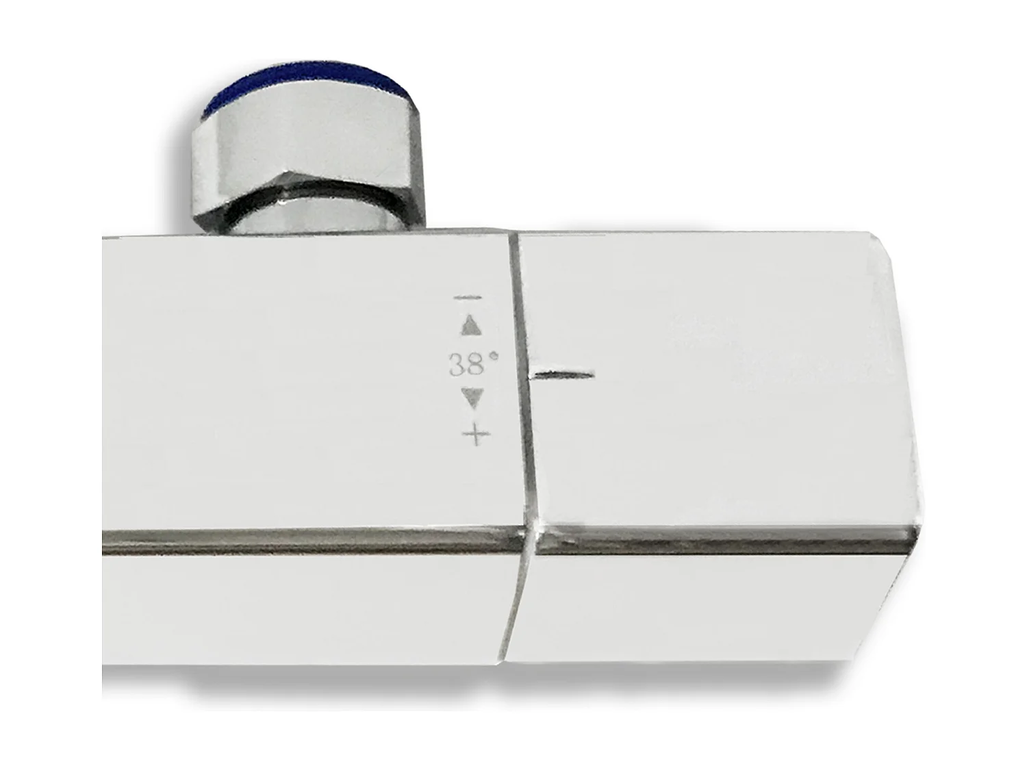 Duschsystem mit Thermostat Chrom, 25 * 25cm Quadratisch Regendusche Edelstahl, Duscharmatur Komplettset, Regendusche mit Armatur, 76-118 cm Duschstangen