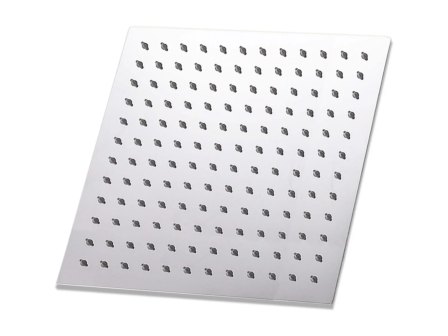 Duschsystem mit Thermostat Chrom, 25 * 25cm Quadratisch Regendusche Edelstahl, Duscharmatur Komplettset, Regendusche mit Armatur, 76-118 cm Duschstangen