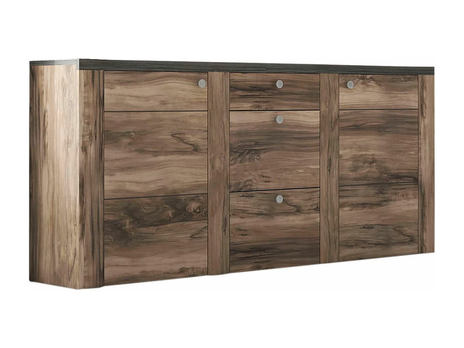 SIDEBOARD Larona Satin Nussbaum / Darkwood 176 / 37 / 85cm