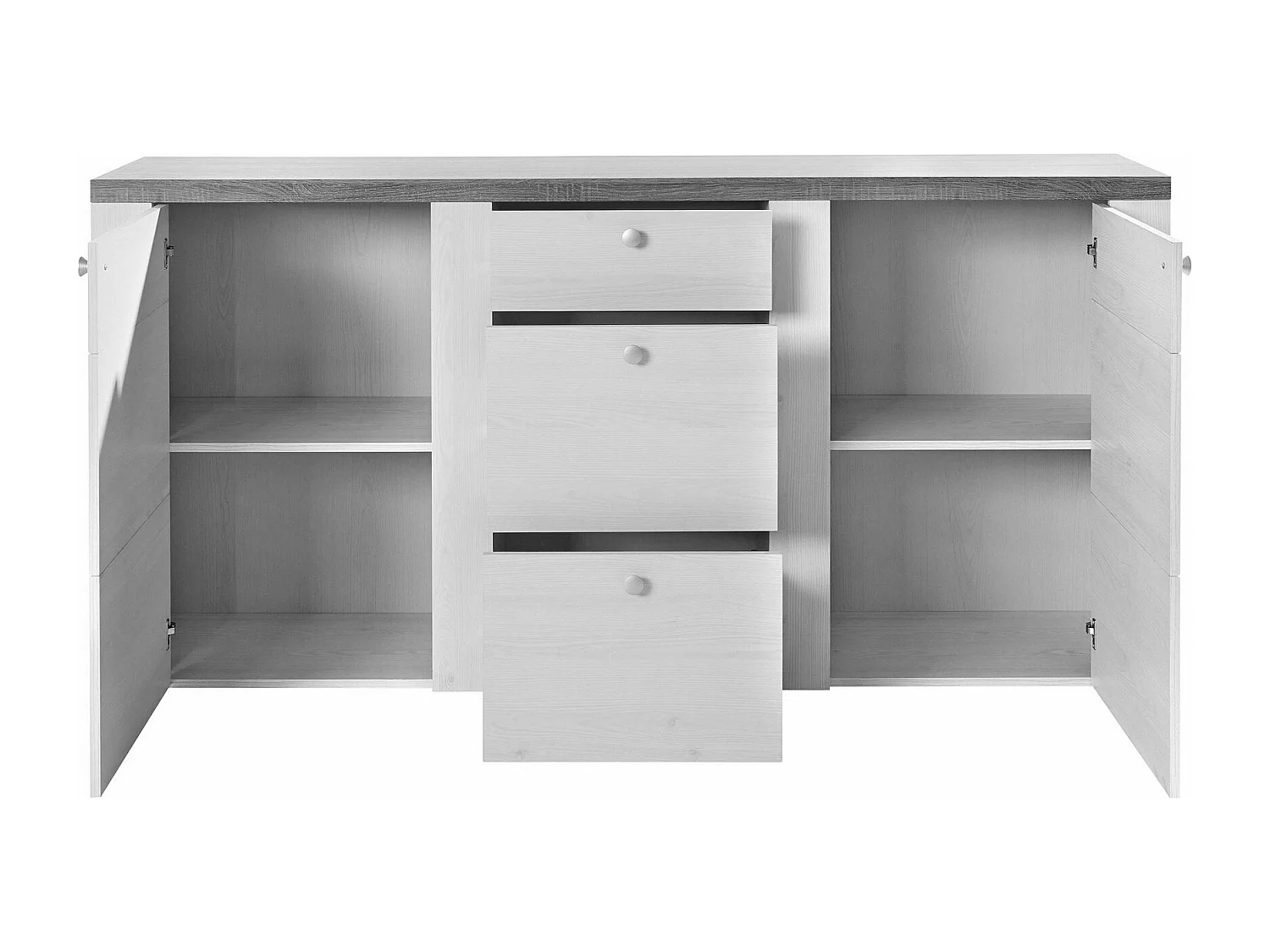 SIDEBOARD Larona Satin Nussbaum / Darkwood 176 / 37 / 85cm