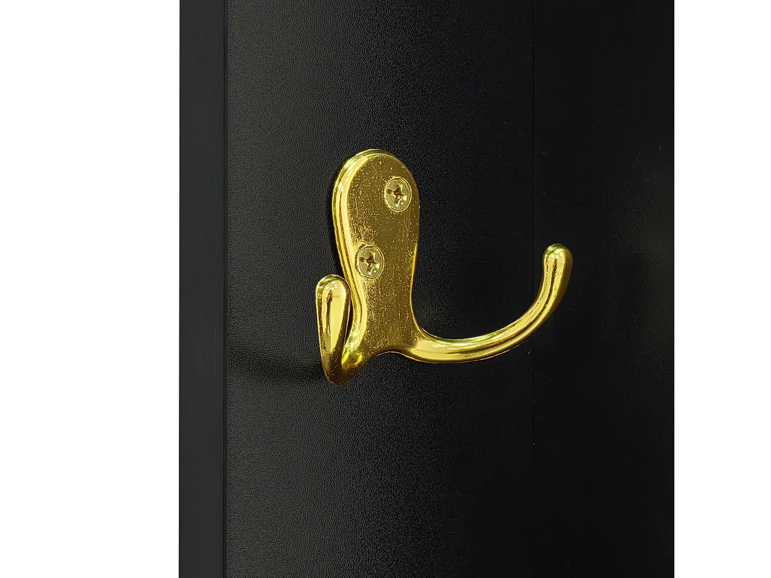 Meuble à chaussures avec banc, 2 portes et porte-manteau - Panneaux de particules - Noir