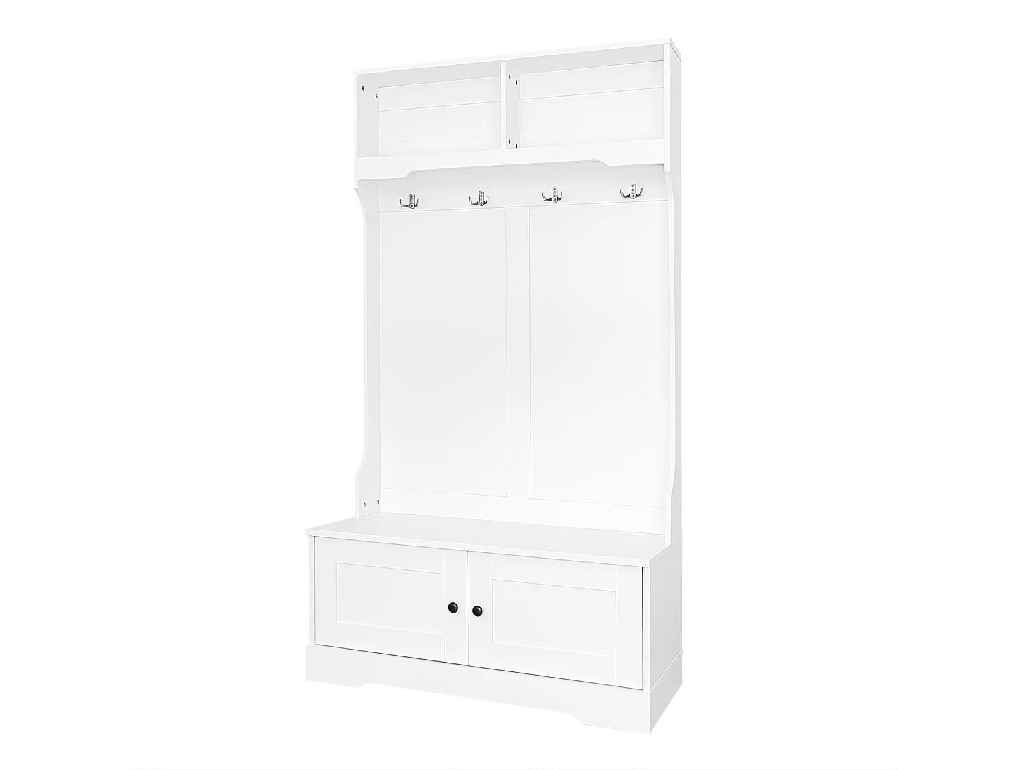 Mobile guardaroba/ingresso con 2 ante e appendiabiti - 101,5 x 47 x 183 cm - Truciolare - Bianco