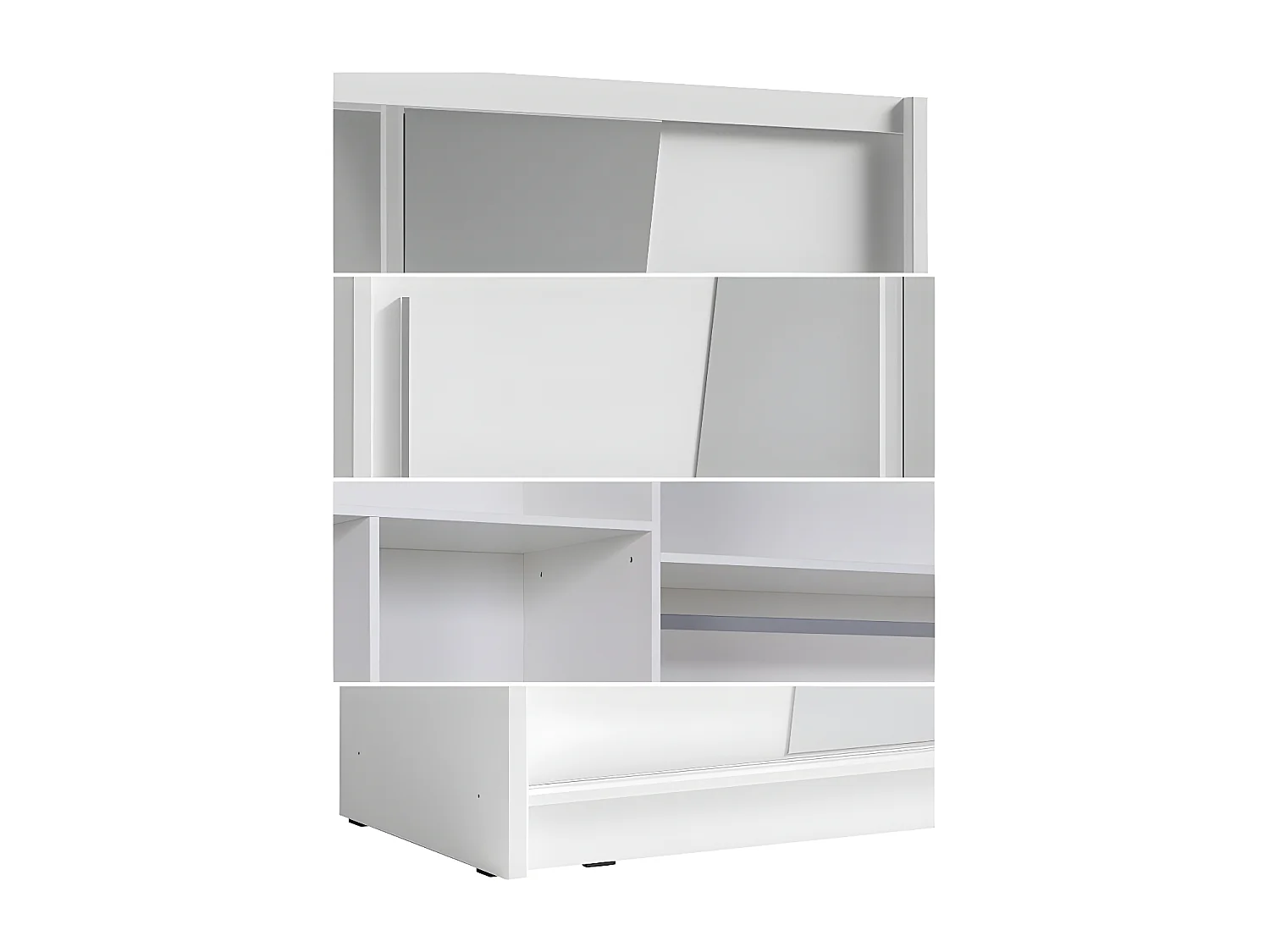 SCHIEBETÜRENSCHRANK Bergamo weiß 205 cm / 62,5 cm / 215 cm