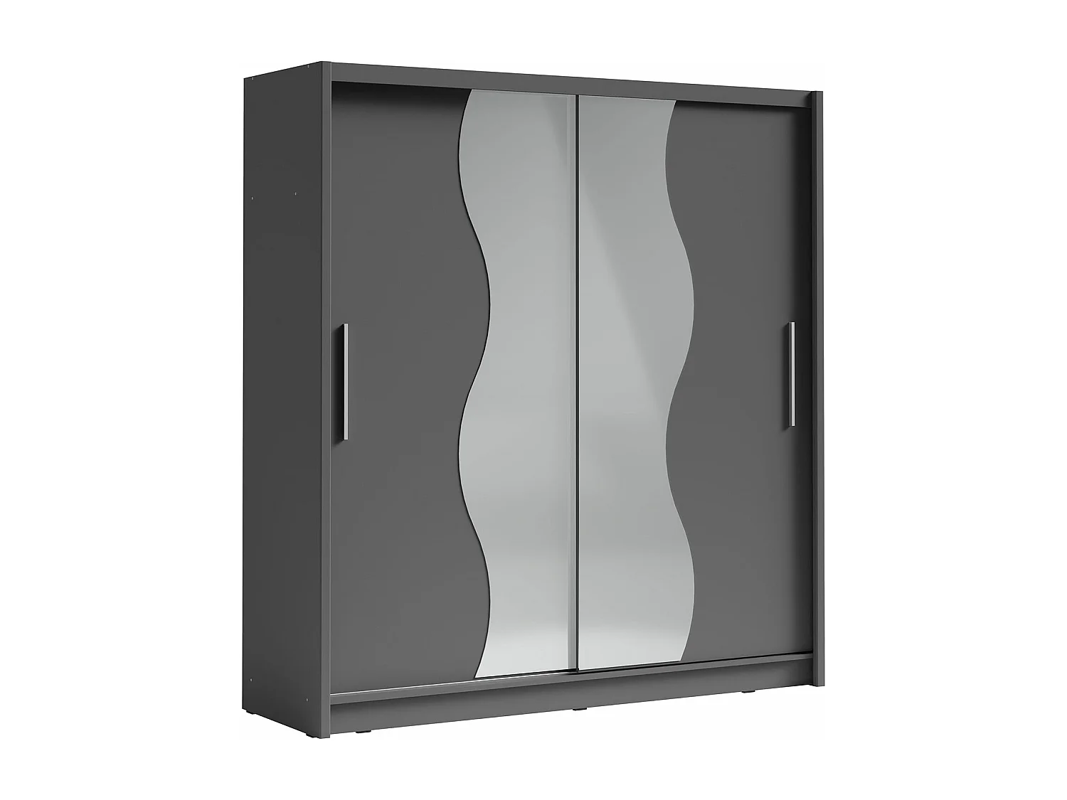 SCHIEBETÜRENSCHRANK Bergamo graphitgrau 205 cm / 62,5 cm / 215 cm