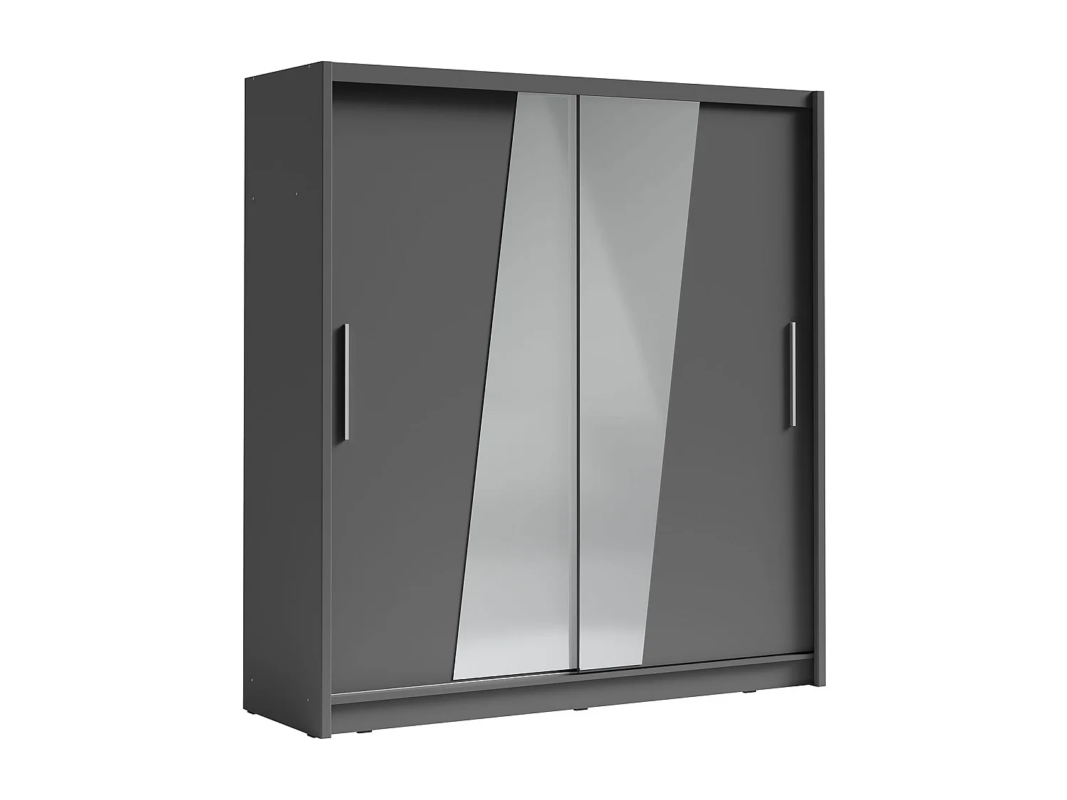 SCHIEBETÜRENSCHRANK Bergamo graphitgrau 205 cm / 62,5 cm / 215 cm