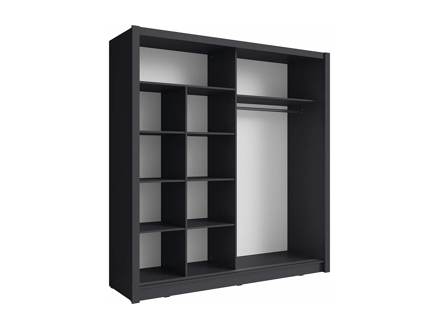 SCHIEBETÜRENSCHRANK Bergamo graphitgrau 205 cm / 62,5 cm / 215 cm