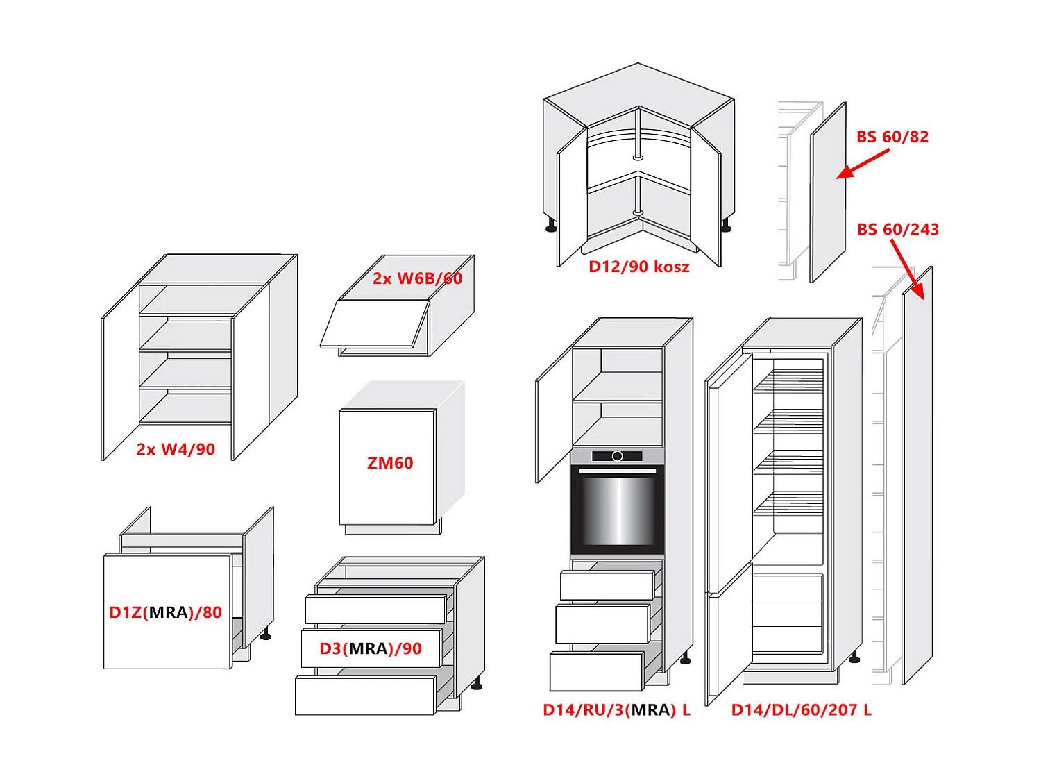 WINKELKÜCHE AVELLINO reed green / Pembroke / weiß 10-teilig mit Arbeitsplatte