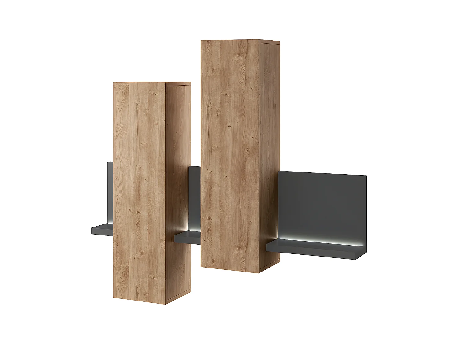 HÄNGESCHRANK Bota anthrazit / ribbeck eiche 152 cm / 35 cm / 142 cm