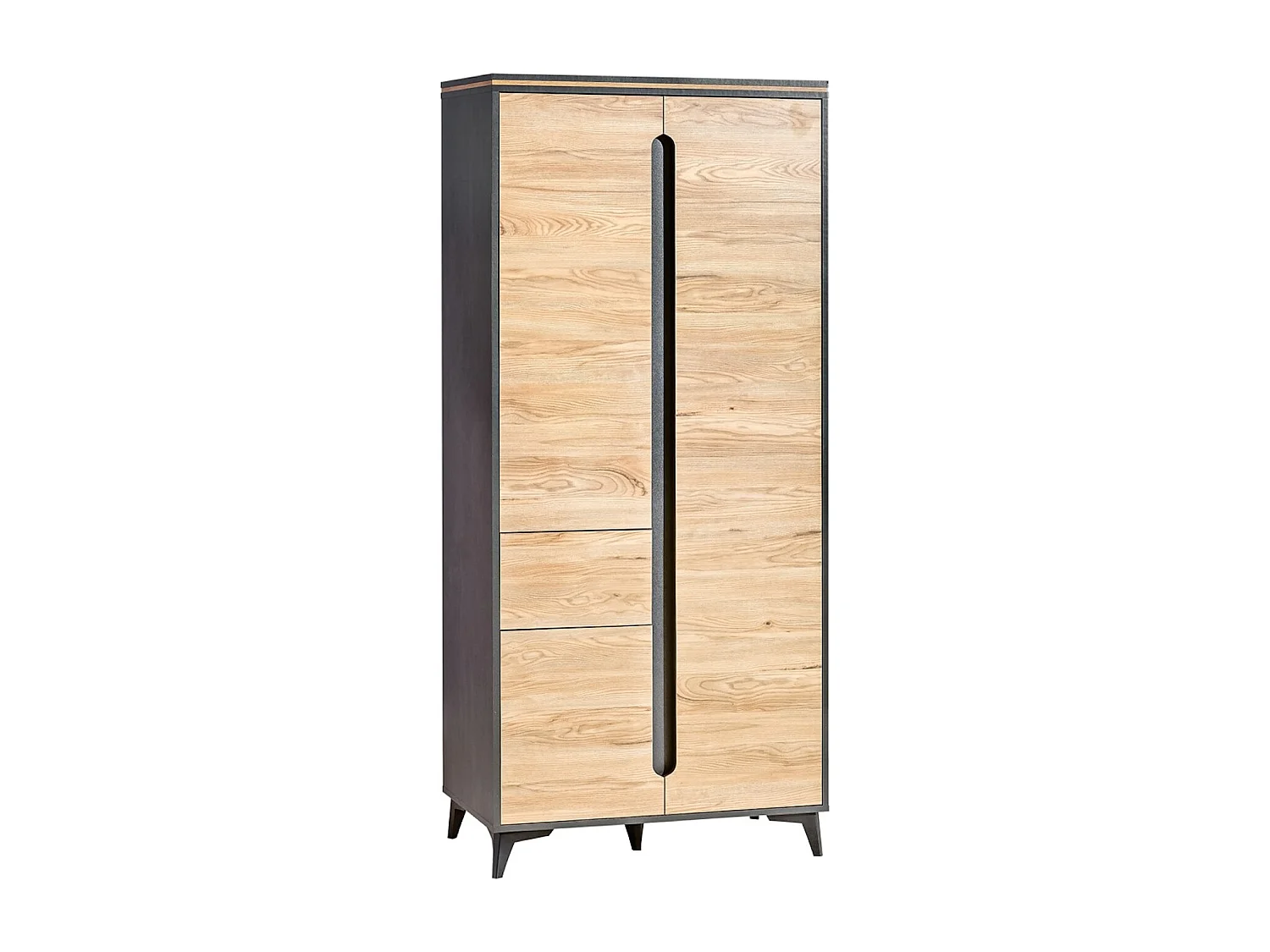 KLEIDERSCHRANK Gapi Fresco grau / Bergesche 90 / 52 / 199cm