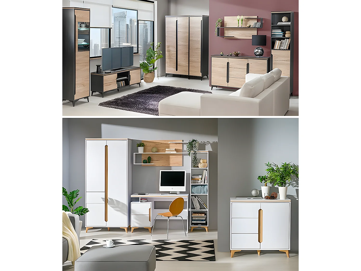 KLEIDERSCHRANK Gapi Fresco grau / Bergesche 90 / 52 / 199cm