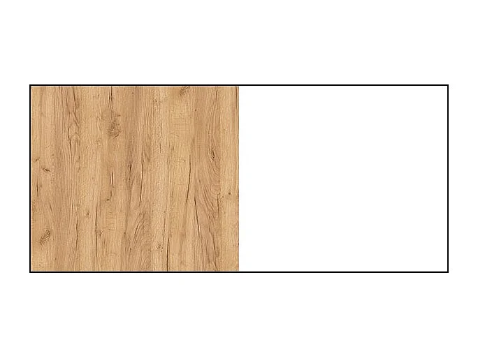 KLEIDERSCHRANK 3D weiß gold craft oak 230cm / 51 cm / 201 cm