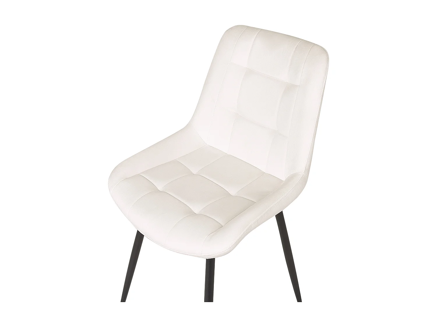 Set di 2 sedie da pranzo MELROSE Velluto Bianco sporco