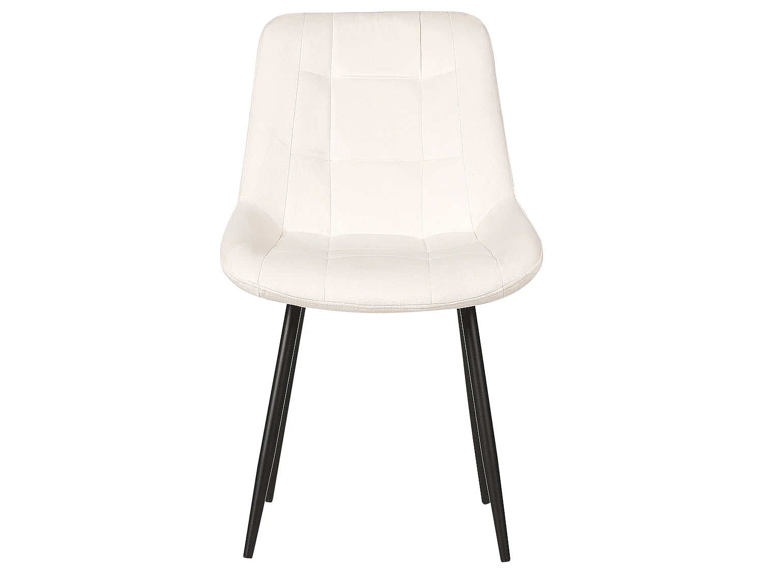 Set van 2 eetkamerstoelen MELROSE Fluweel Gebroken wit