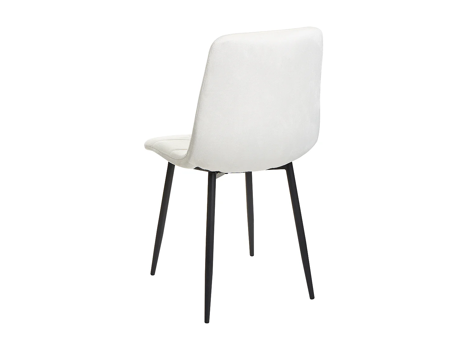 Lot de 4 chaises de salle à manger POWELL Velours Blanc cassé
