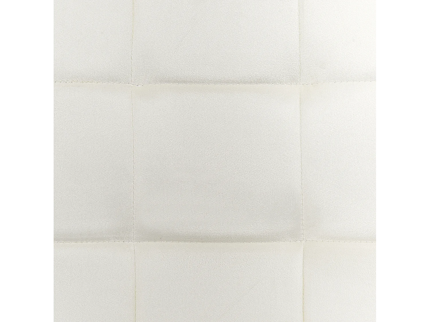 Esszimmerstuhl 4er Set Samtstoff creme weiß auf schwarzen Beinen Powell