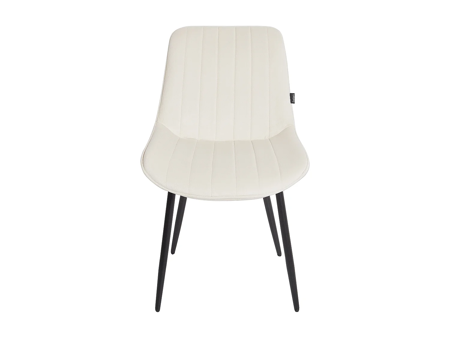 Lot de 2 chaises de salle à manger DUBROVNIK Velours Beige clair