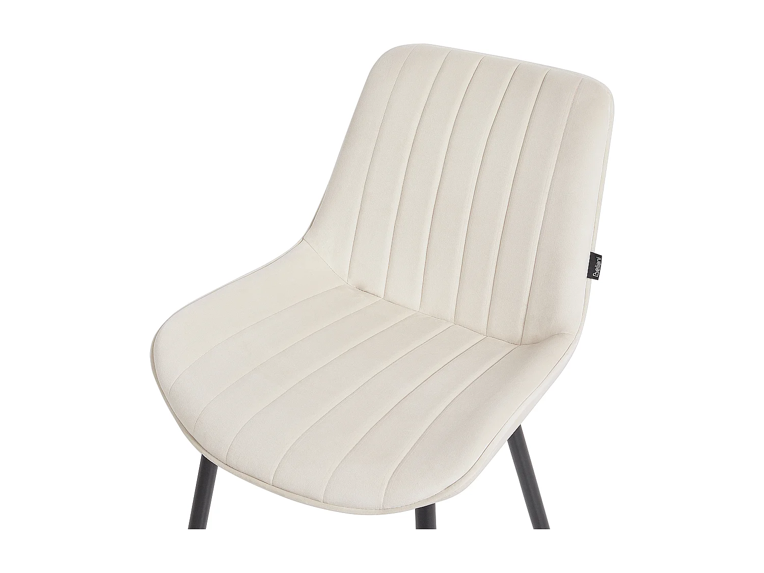 Lot de 2 chaises de salle à manger DUBROVNIK Velours Beige clair