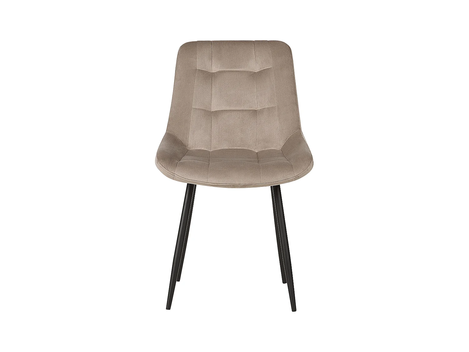 Lot de 2 chaises de salle à manger MELROSE Velours Taupe