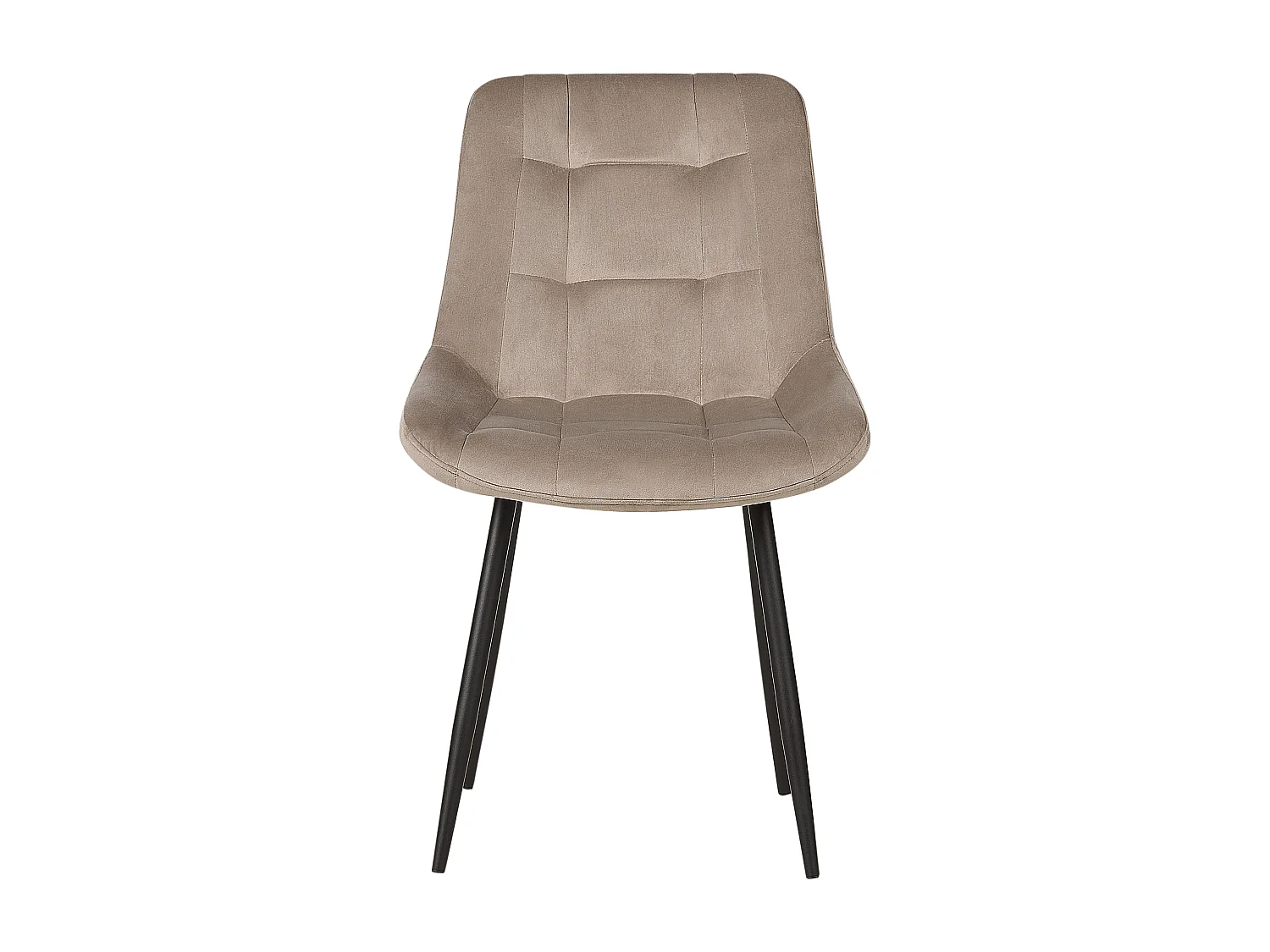 Lot de 2 chaises de salle à manger MELROSE Velours Taupe