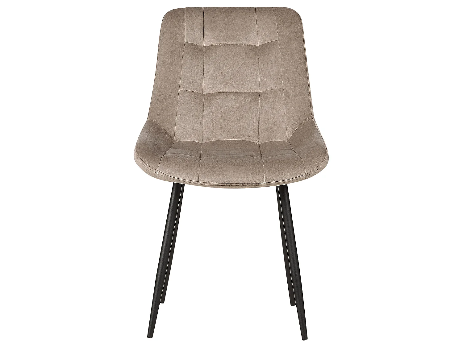 Set van 2 eetkamerstoelen MELROSE Fluweel Taupe
